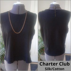 Charter Club Silk Blend Sleeveless Blouse